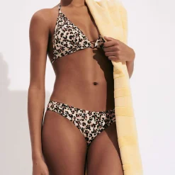 Femme Vilebrequin Tous Les Bas^Bas De Maillot De Bain Culotte Midi Femme Turtles Leopard