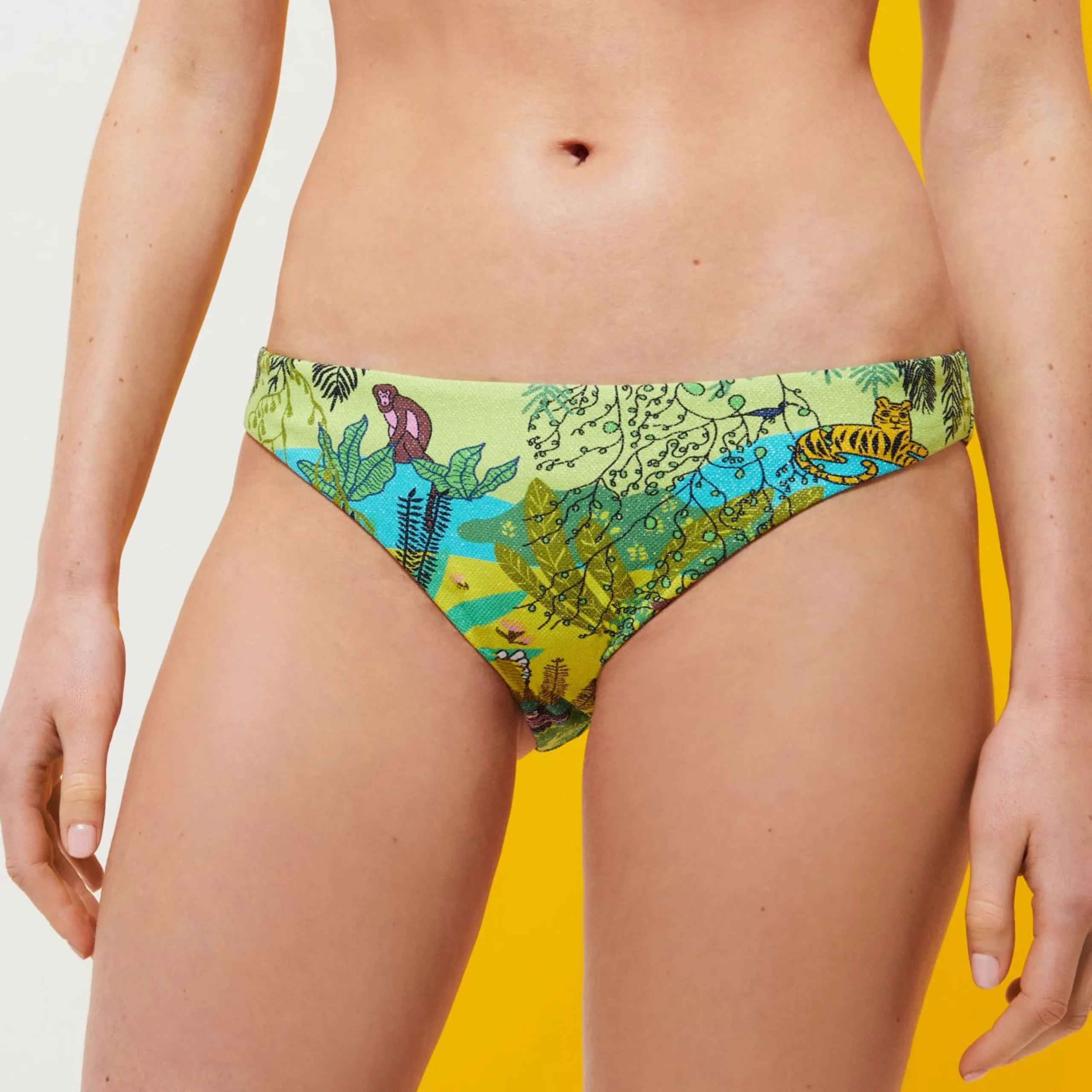 Femme Vilebrequin Tous Les Bas^Bas De Maillot De Bain Culotte Midi Femme Jungle Rousseau