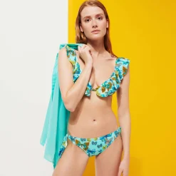 Femme Vilebrequin Tous Les Bas^Bas De Maillot De Bain Culotte A Nouer Femme Butterflies