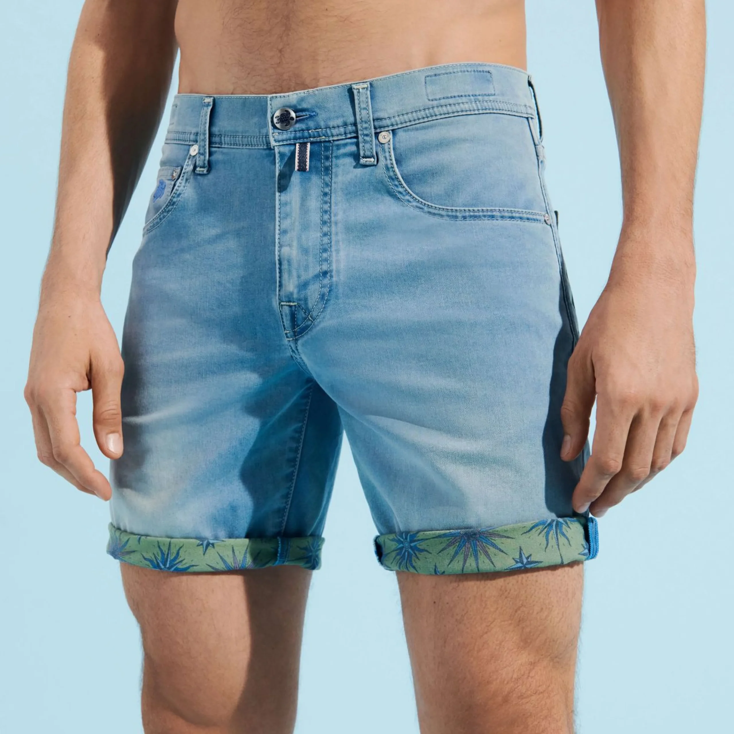 Homme Vilebrequin Bermudas Et Shorts^Bermuda 5 Poches En Jean Delave Homme Sud
