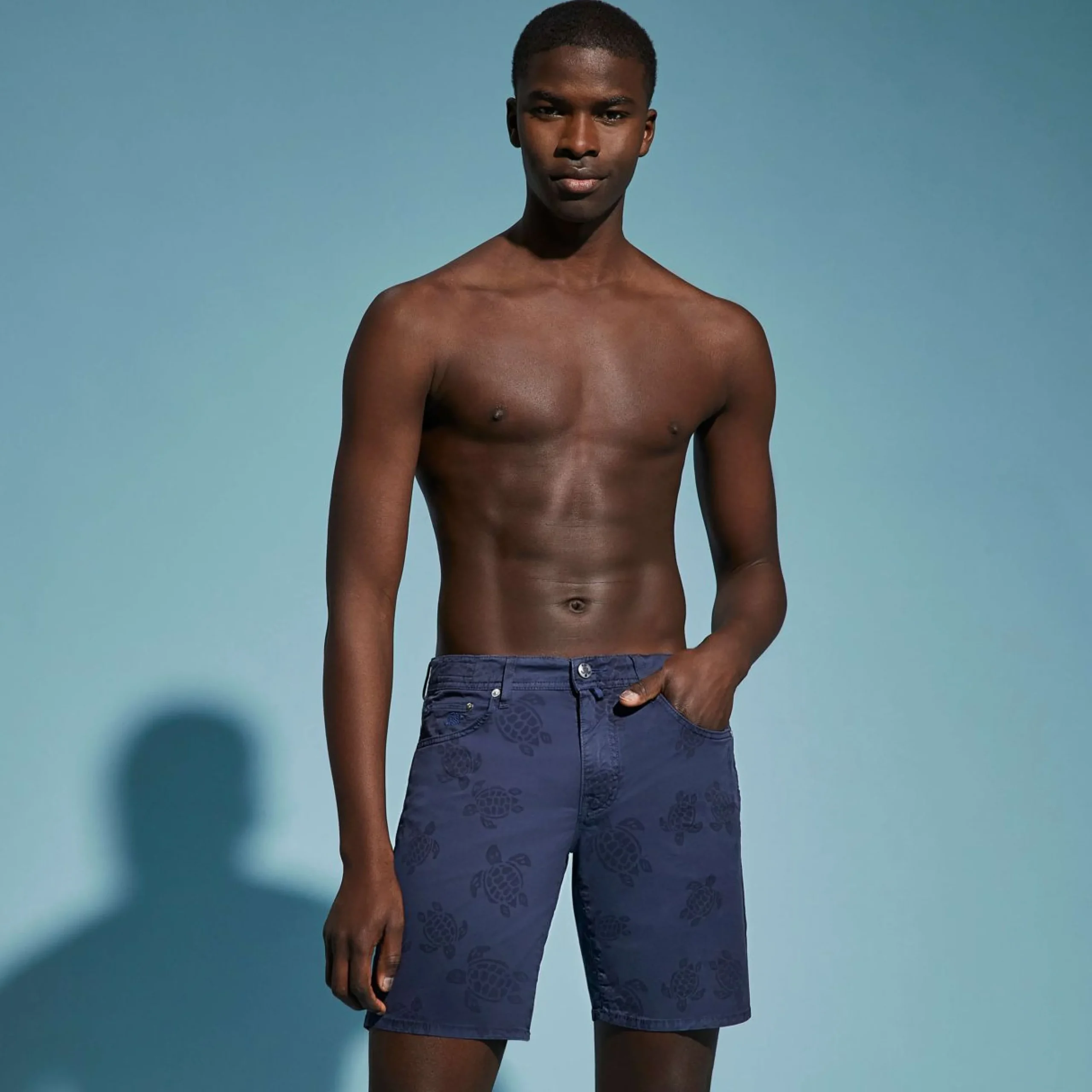 Homme Vilebrequin Bermudas Et Shorts^Bermuda 5 Poches Homme Ronde Des Tortues