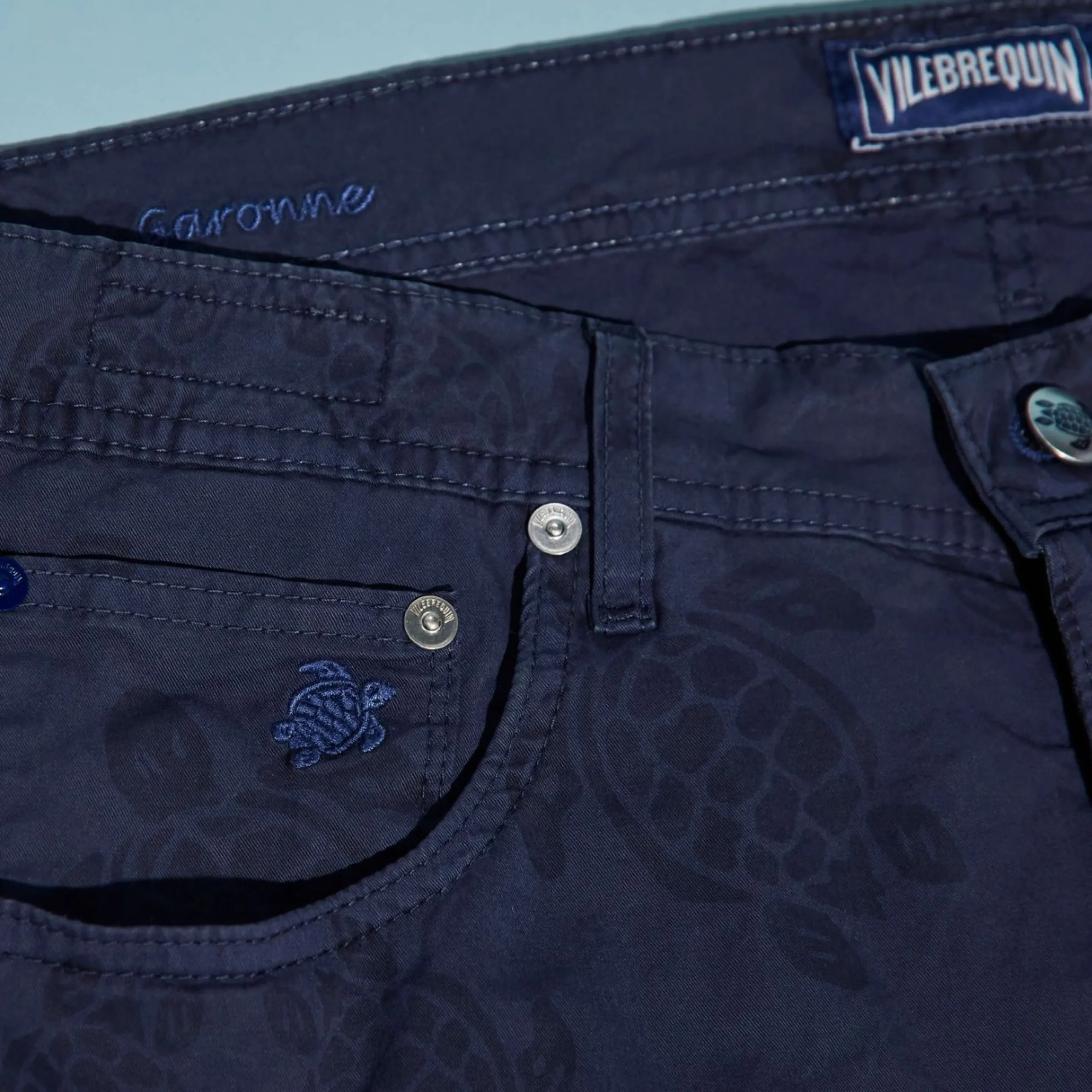 Homme Vilebrequin Bermudas Et Shorts^Bermuda 5 Poches Homme Ronde Des Tortues