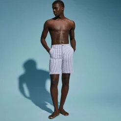Homme Vilebrequin Bermudas Et Shorts^Bermuda Chino En Coton Homme Seersucker