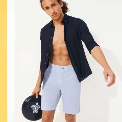 Homme Vilebrequin Bermudas Et Shorts^Bermuda En Coton Homme Imprime Micro Flower