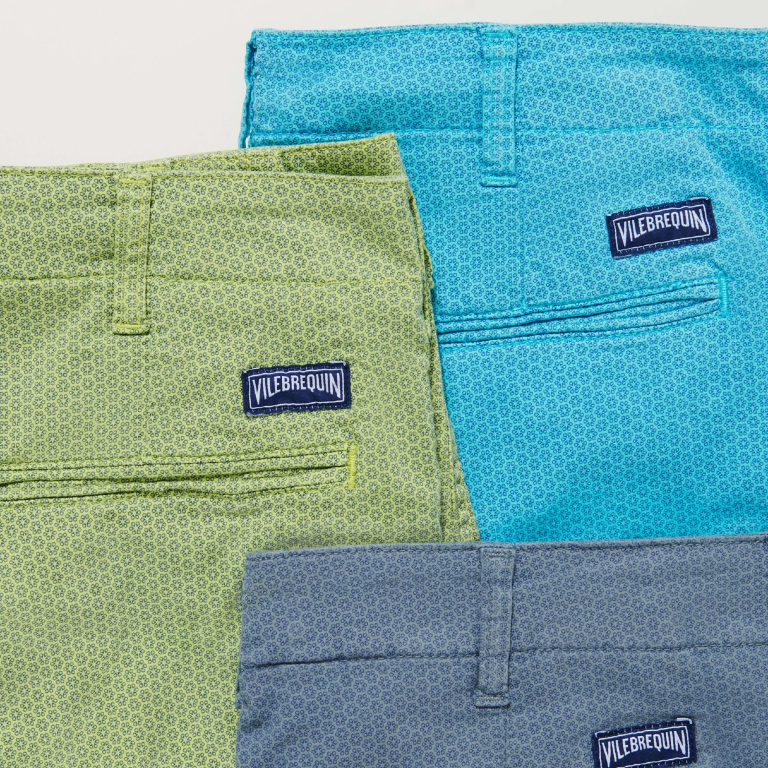 Homme Vilebrequin Bermudas Et Shorts^Bermuda En Coton Homme Imprime Micro Flower