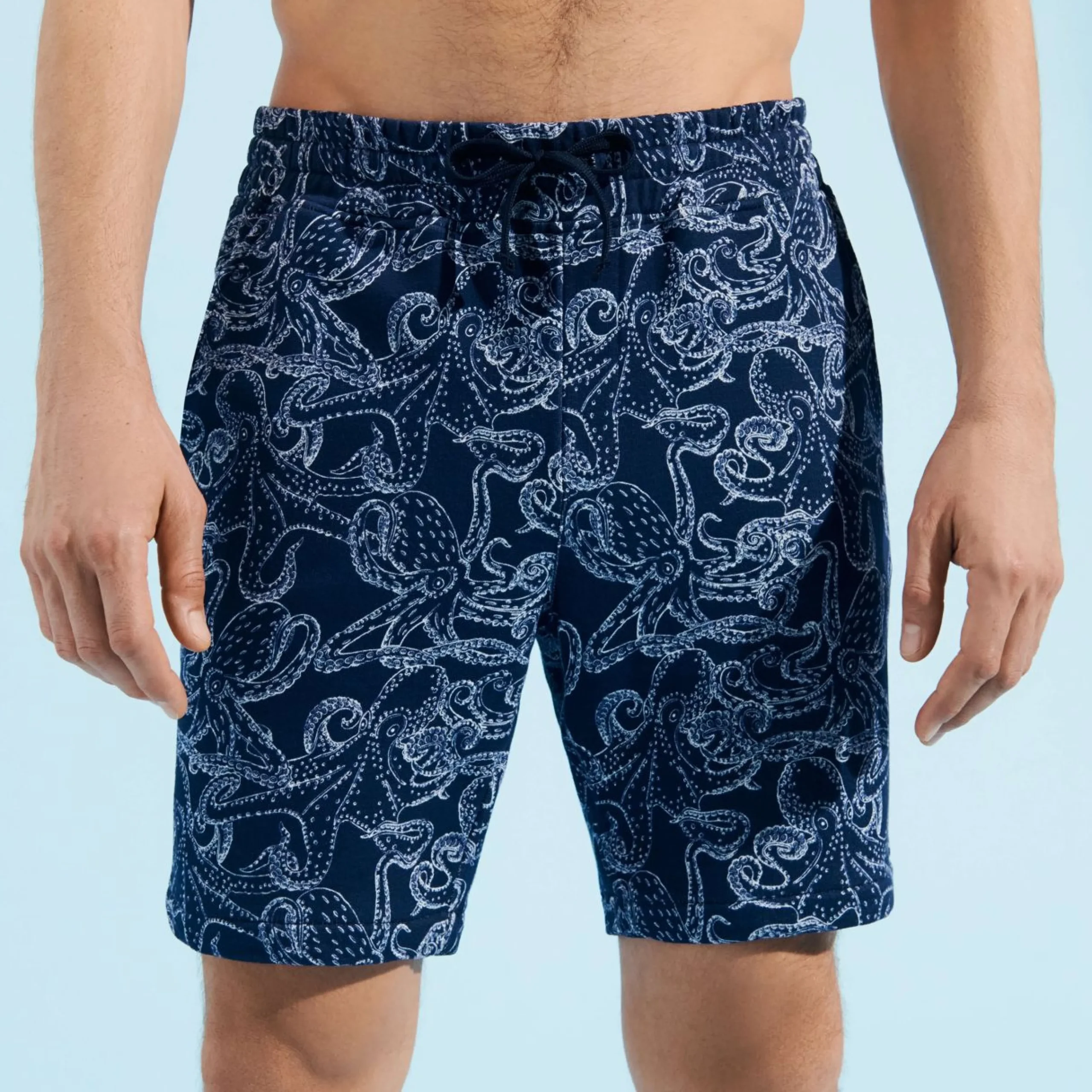 Homme Vilebrequin Bermudas Et Shorts^Bermuda En Coton Homme Poulpes Bicolores