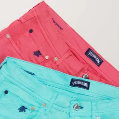 Homme Vilebrequin Bermudas Et Shorts^Bermuda En Coton Satine 5 Poches Homme Uni