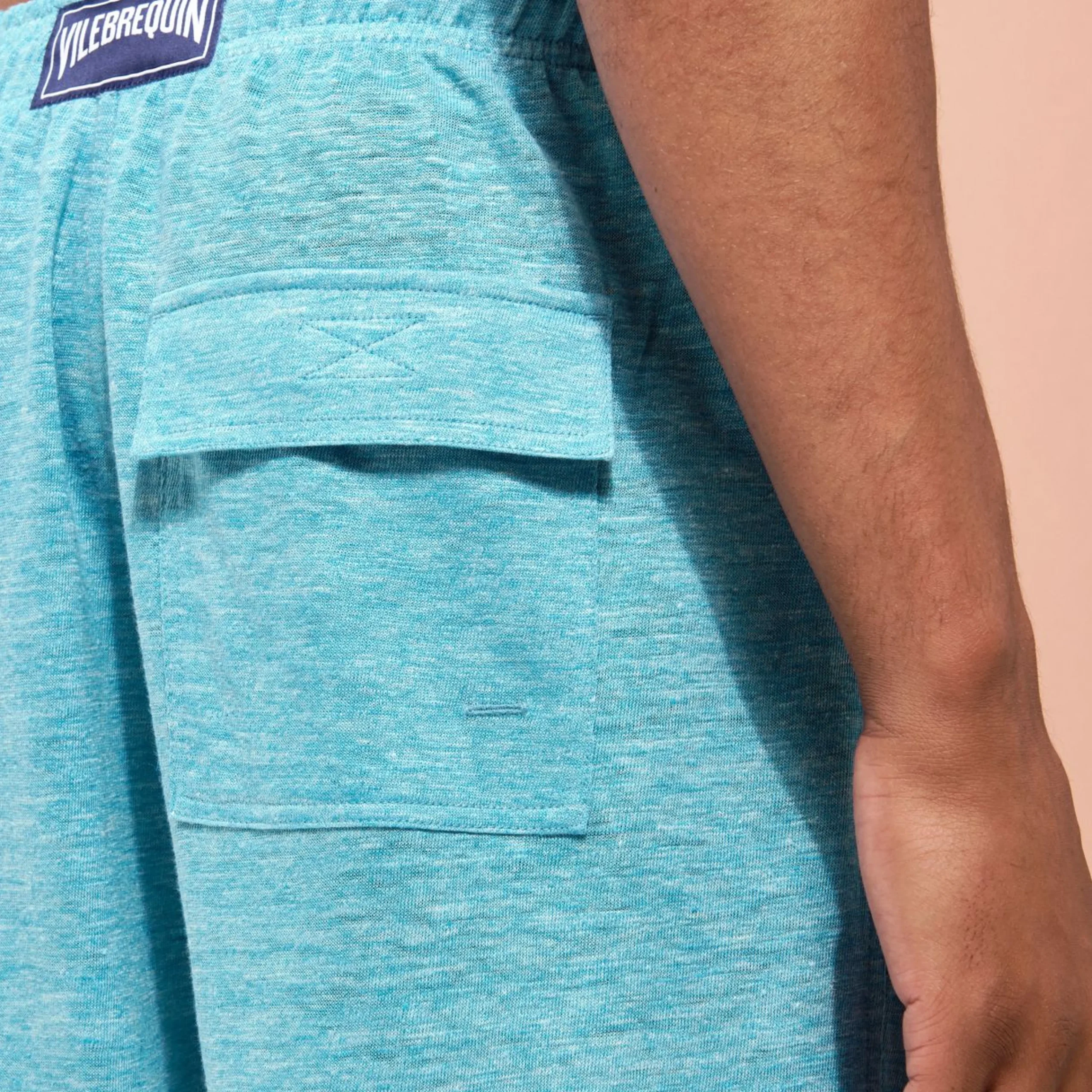Homme Vilebrequin Loungewear^Bermuda En Jersey De Lin Unisexe Uni