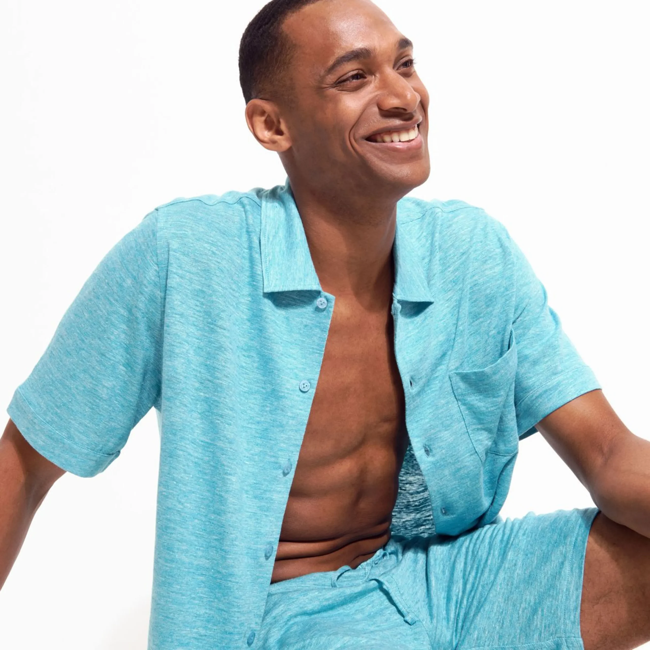 Homme Vilebrequin Loungewear^Bermuda En Jersey De Lin Unisexe Uni