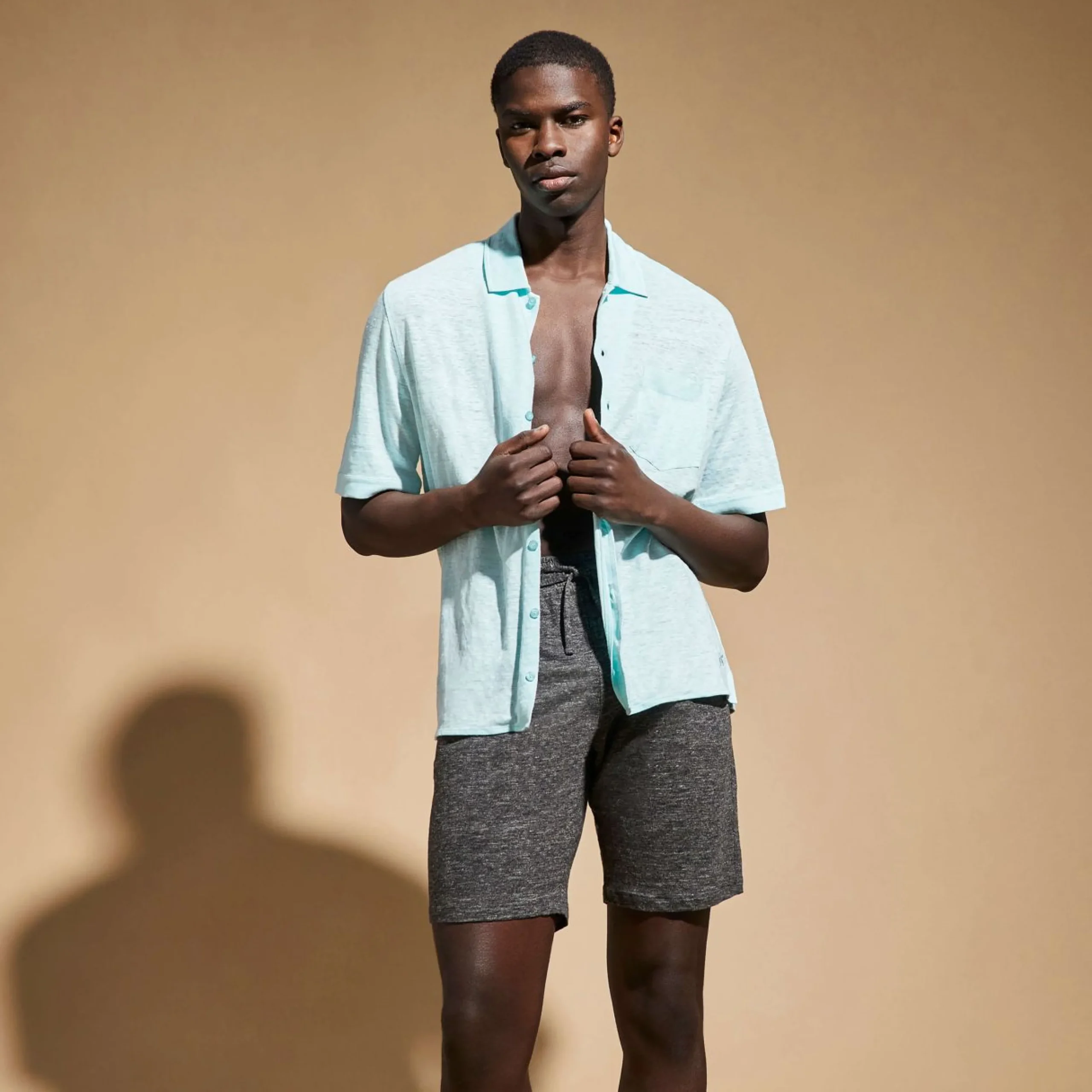 Homme Vilebrequin Loungewear^Bermuda En Jersey De Lin Unisexe Uni