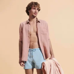 Homme Vilebrequin Bermudas Et Shorts^Bermuda En Lin Homme Mineral Dye