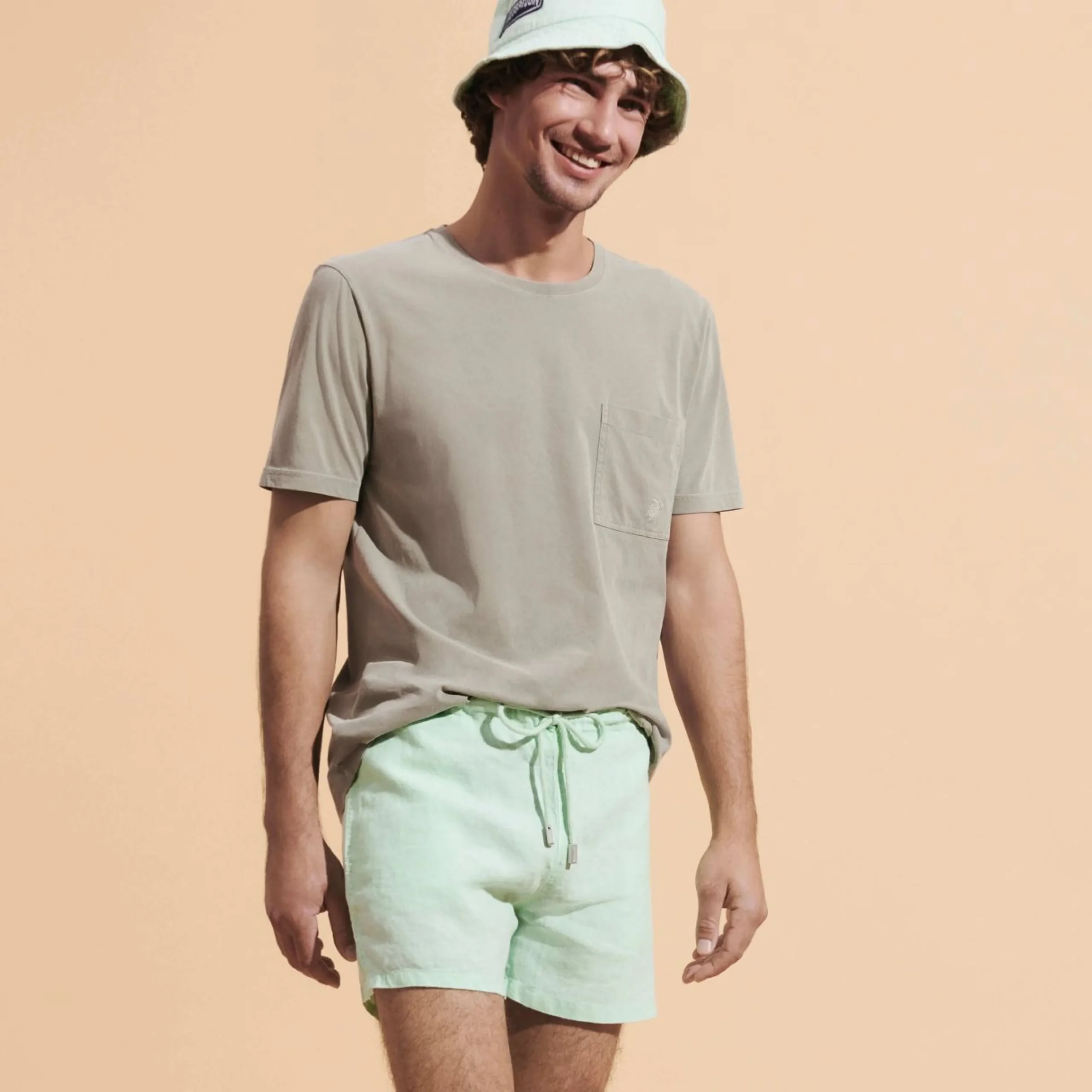 Homme Vilebrequin Bermudas Et Shorts^Bermuda En Lin Homme Mineral Dye