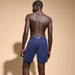 Homme Vilebrequin Bermudas Et Shorts^Bermuda En Lin Homme Uni Poches Cargo