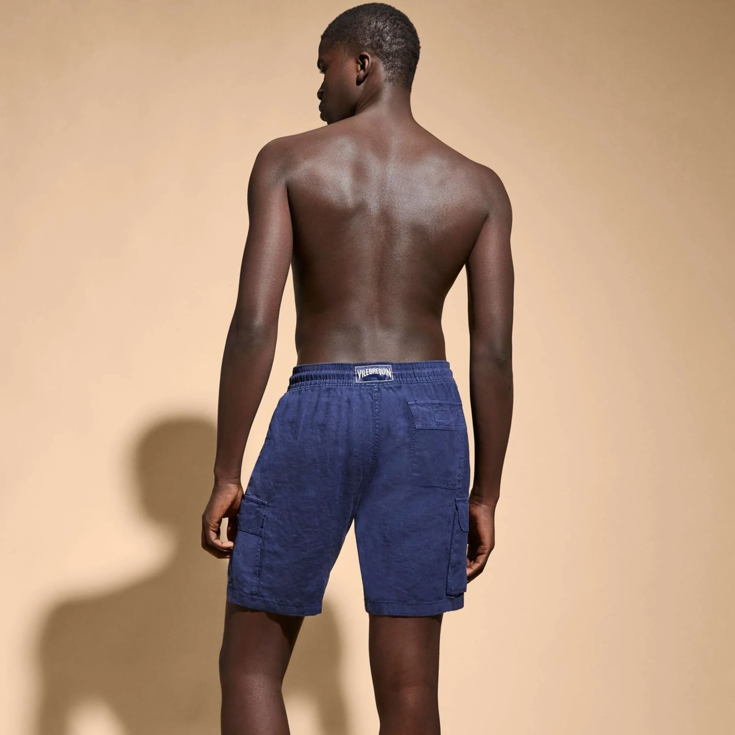 Homme Vilebrequin Bermudas Et Shorts^Bermuda En Lin Homme Uni Poches Cargo