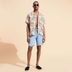 Homme Vilebrequin Bermudas Et Shorts^Bermuda En Lin Homme Uni Poches Cargo
