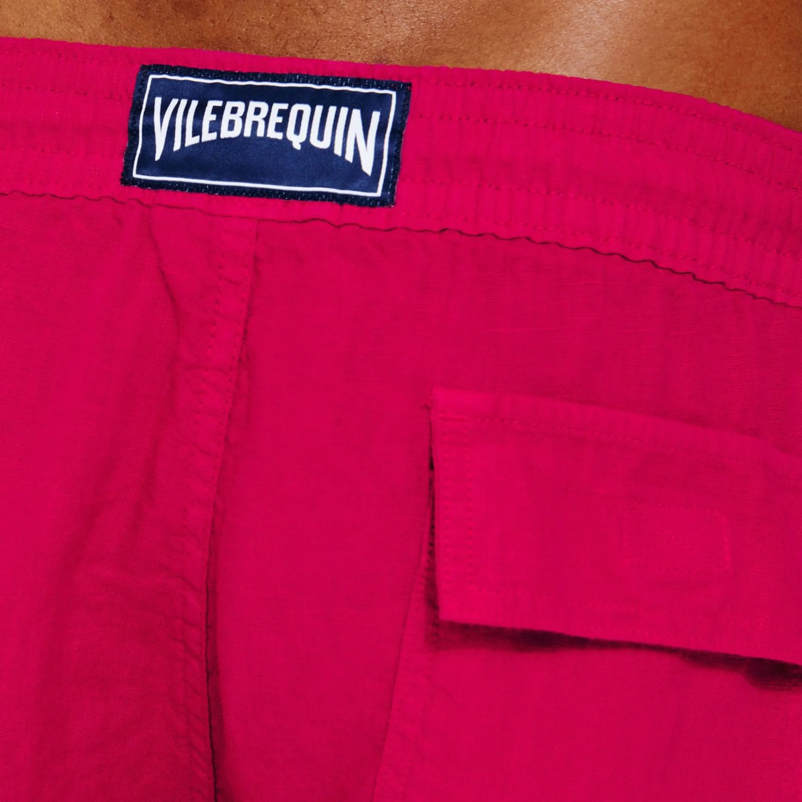 Homme Vilebrequin Pantalons^Bermuda En Lin Homme Uni Poches Cargo