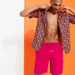 Homme Vilebrequin Pantalons^Bermuda En Lin Homme Uni Poches Cargo