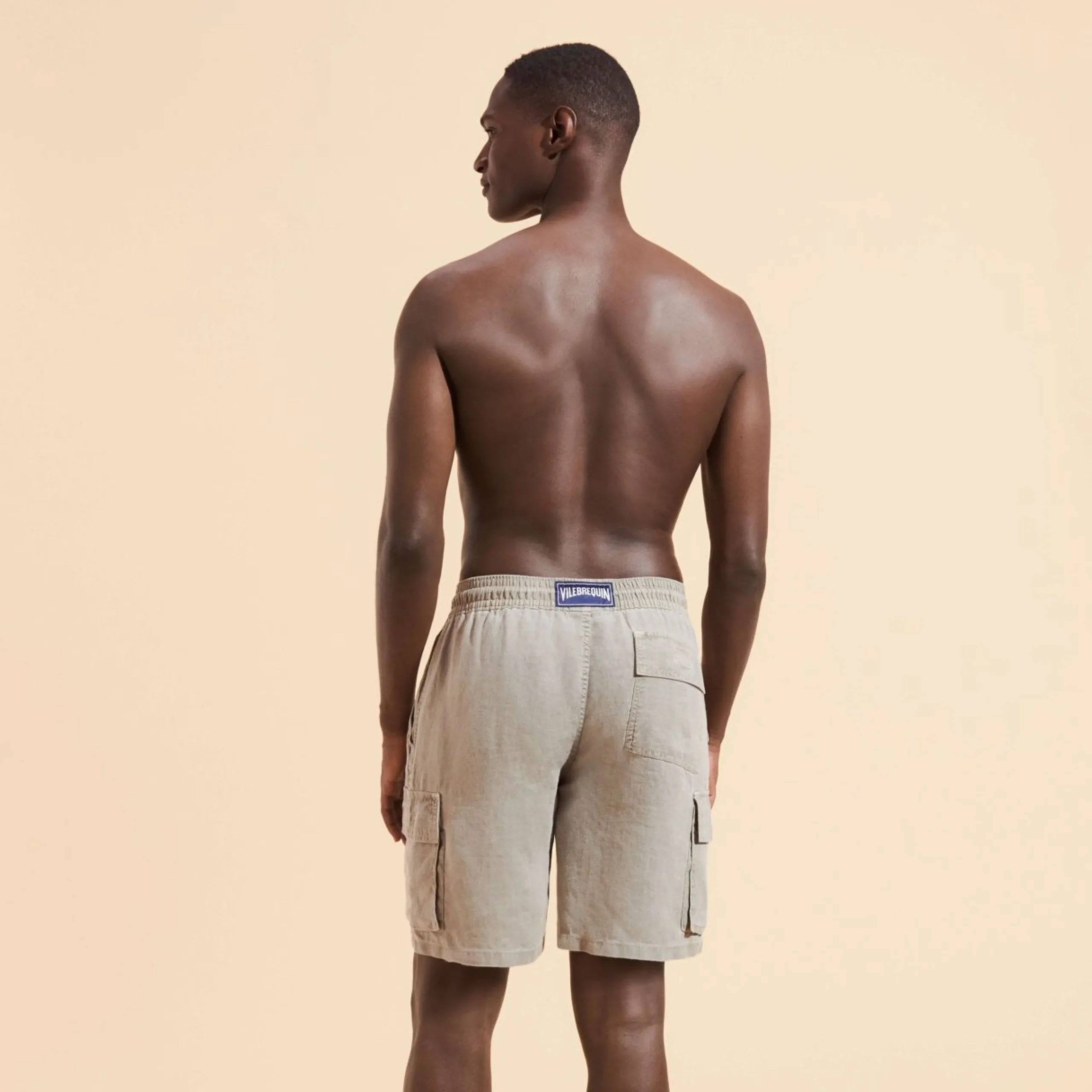 Homme Vilebrequin Bermudas Et Shorts^Bermuda En Lin Homme Uni Teinture Minerale