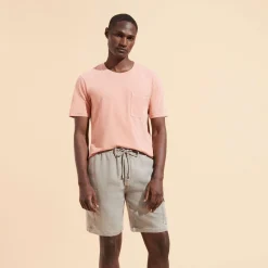 Homme Vilebrequin Bermudas Et Shorts^Bermuda En Lin Homme Uni Teinture Minerale