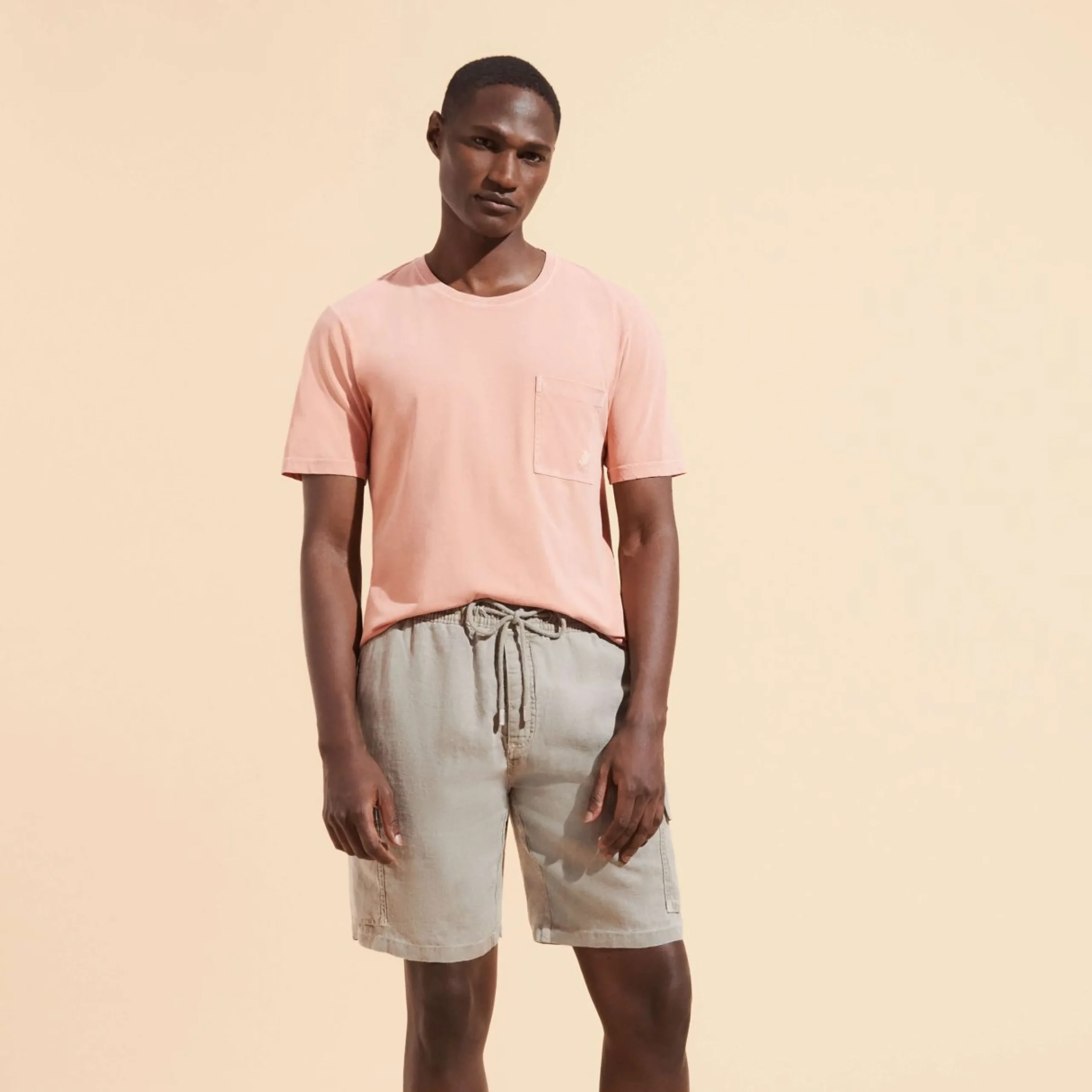 Homme Vilebrequin Bermudas Et Shorts^Bermuda En Lin Homme Uni Teinture Minerale
