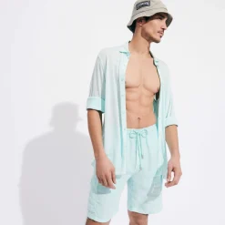 Homme Vilebrequin Bermudas Et Shorts^Bermuda En Lin Homme Uni Poches Cargo