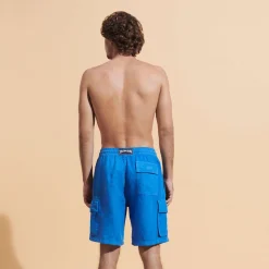 Homme Vilebrequin Bermudas Et Shorts^Bermuda En Lin Homme Uni Poches Cargo