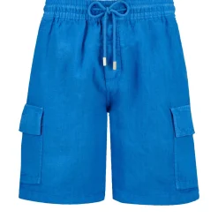 Homme Vilebrequin Bermudas Et Shorts^Bermuda En Lin Homme Uni Poches Cargo