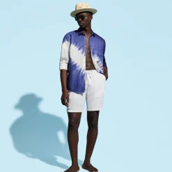 Homme Vilebrequin Bermudas Et Shorts^Bermuda En Lin Homme Uni Poches Cargo