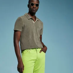 Homme Vilebrequin Bermudas Et Shorts^Bermuda En Velours Cotele 2000 Raies 5 Poches Homme Uni