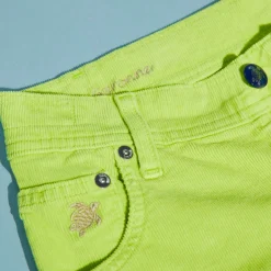 Homme Vilebrequin Bermudas Et Shorts^Bermuda En Velours Cotele 2000 Raies 5 Poches Homme Uni