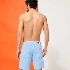 Homme Vilebrequin Bermudas Et Shorts^Bermuda En Velours Cotele 2000 Raies 5 Poches Homme Uni