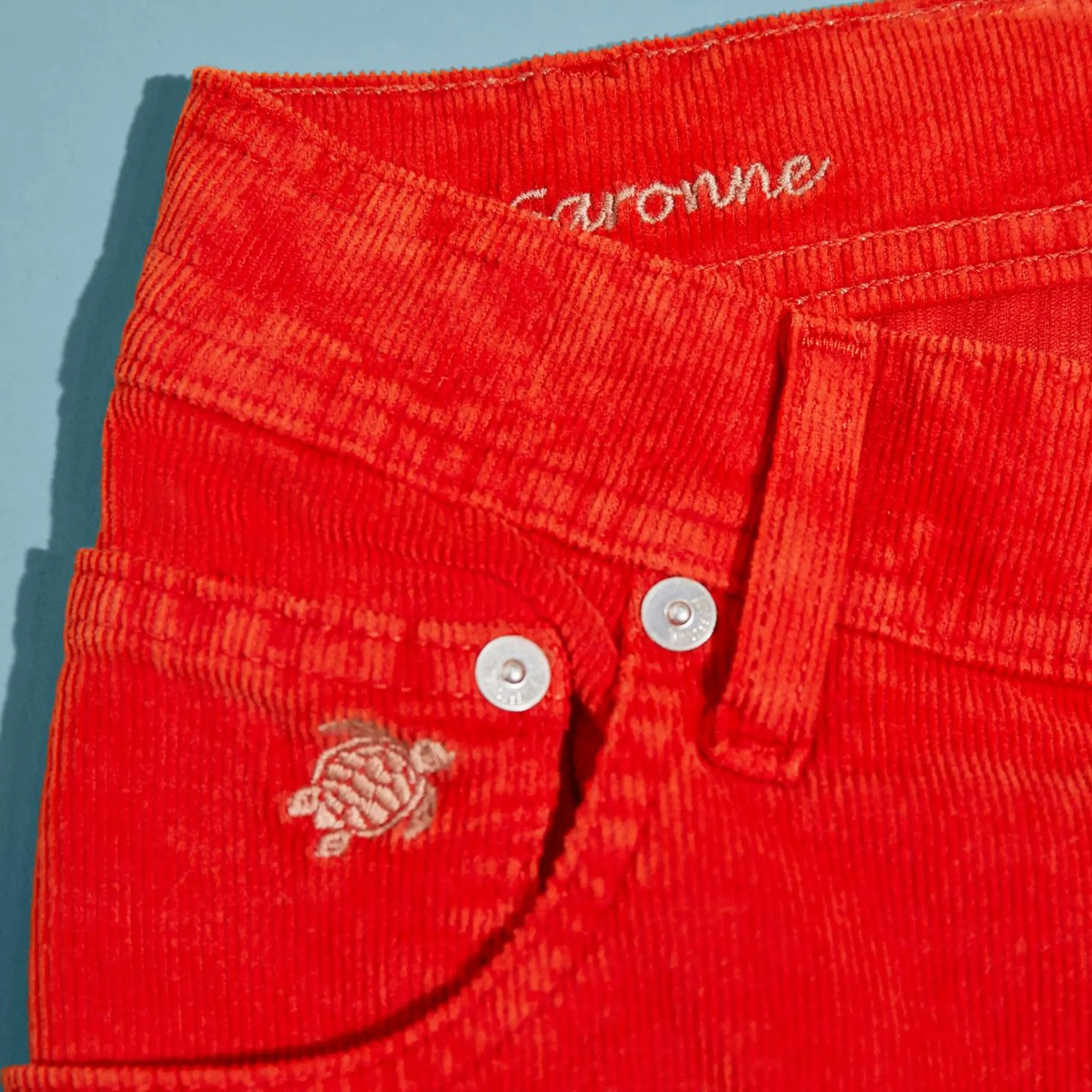 Homme Vilebrequin Bermudas Et Shorts^Bermuda En Velours Cotele 2000 Raies 5 Poches Homme Uni