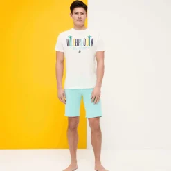 Homme Vilebrequin Bermudas Et Shorts^Bermuda En Velours Cotele 2000 Raies 5 Poches Homme Uni