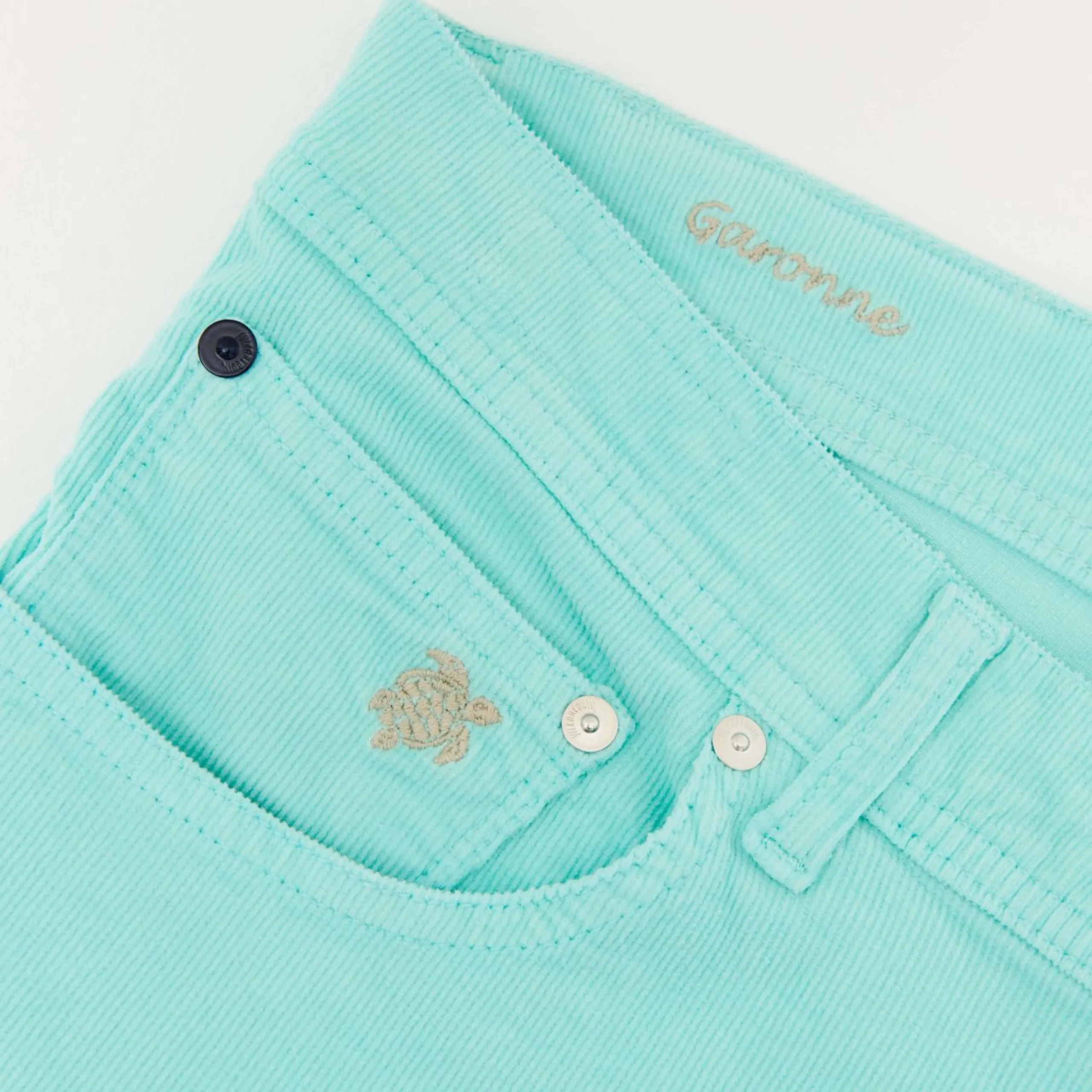 Homme Vilebrequin Bermudas Et Shorts^Bermuda En Velours Cotele 2000 Raies 5 Poches Homme Uni