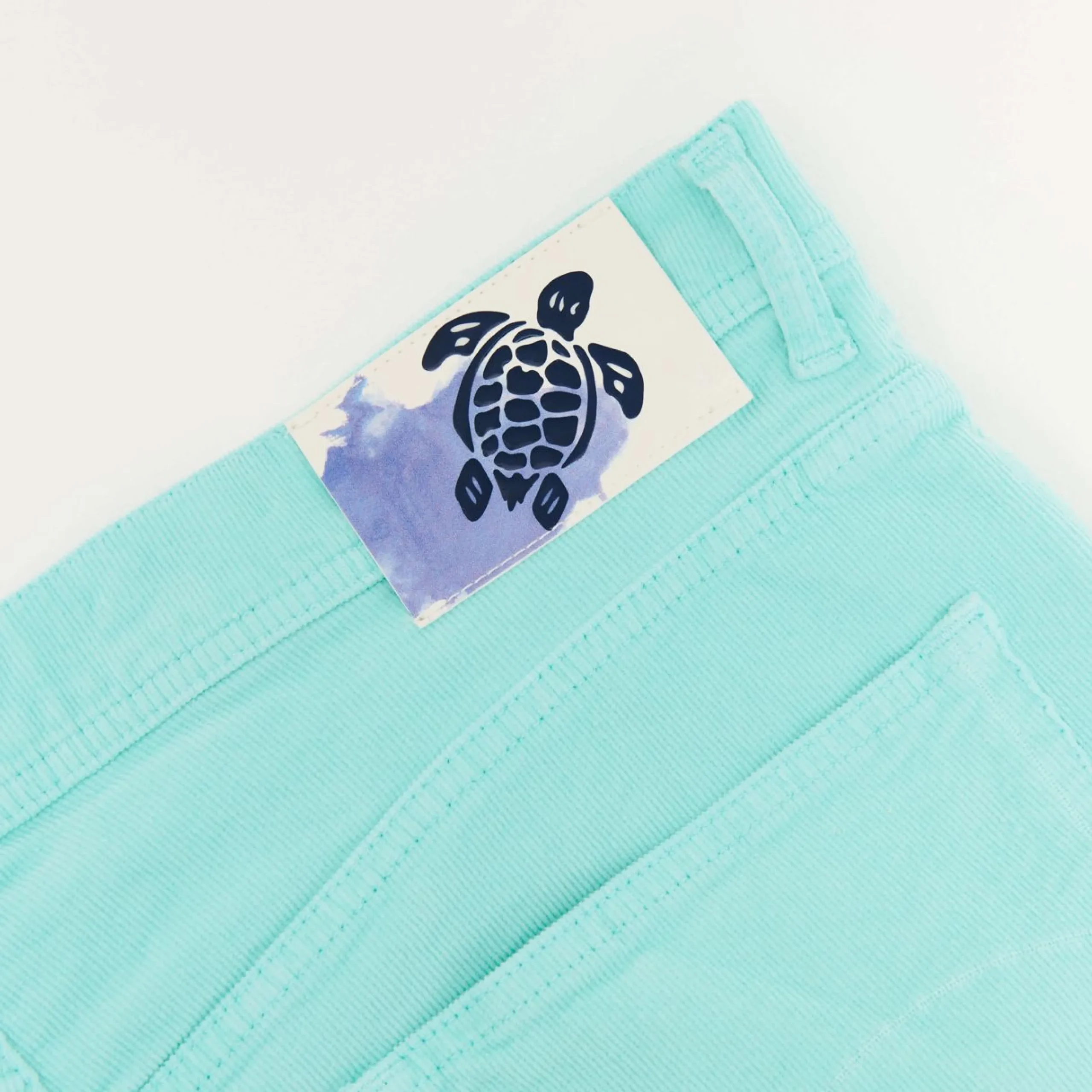 Homme Vilebrequin Bermudas Et Shorts^Bermuda En Velours Cotele 2000 Raies 5 Poches Homme Uni