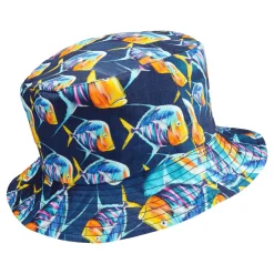 Homme Vilebrequin Casquettes^Bob En Lin Piranhas