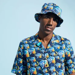 Homme Vilebrequin Casquettes^Bob En Lin Piranhas