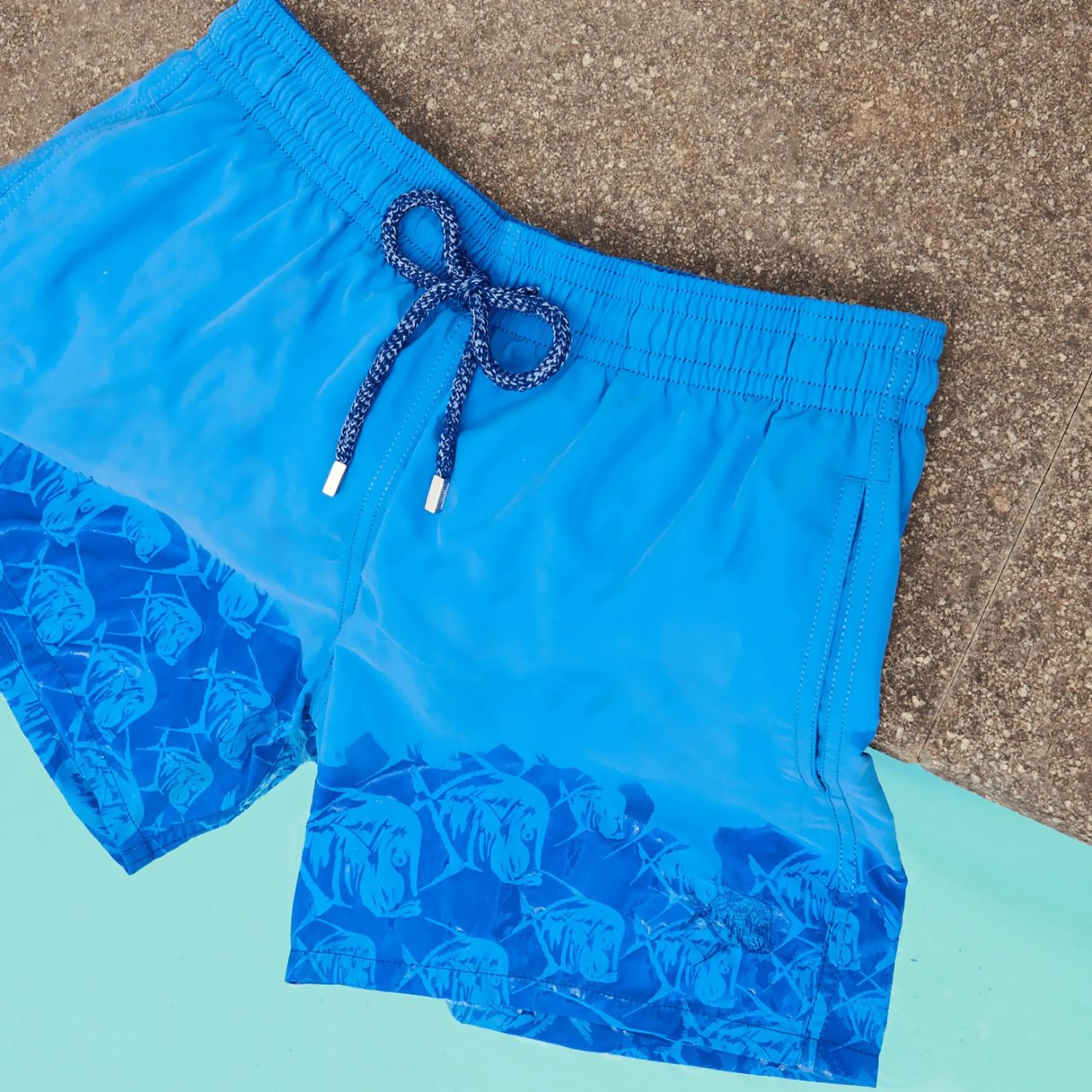 Garçon Vilebrequin L'Iconique^Boys Swim Shorts Water-Reactive Piranhas