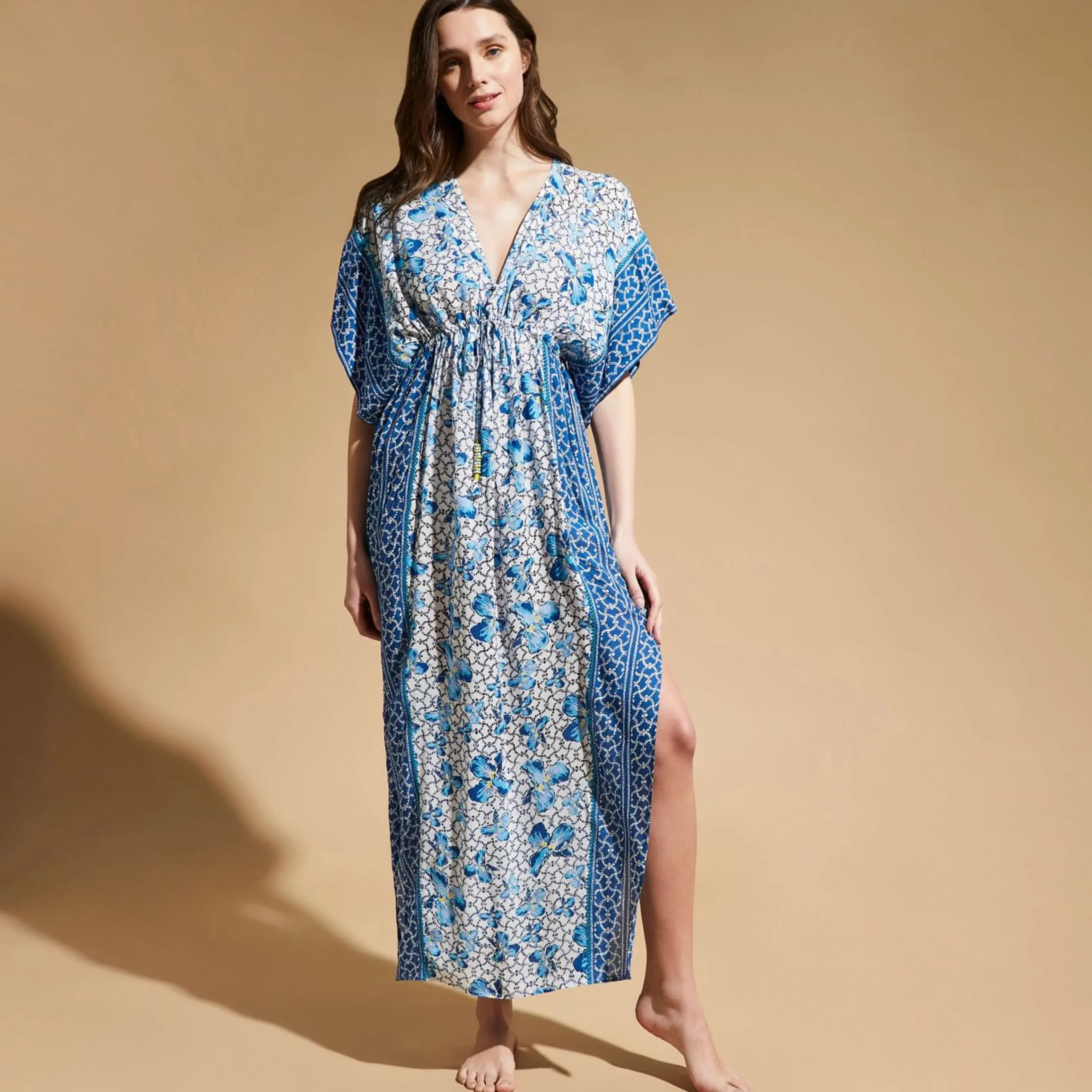 Femme Vilebrequin Tuniques^Caftan Long Femme Iris Lace- X Poupette St Barth