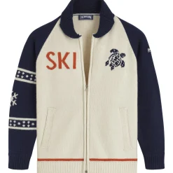 Homme Vilebrequin Pulls Et Cardigans^Cardigan Motifs Jacquard Ski Turtle En Laine Homme