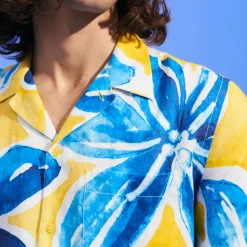 Homme Vilebrequin Chemises^Chemise Bowling En Chanvre Et Tencel Homme Raiatea
