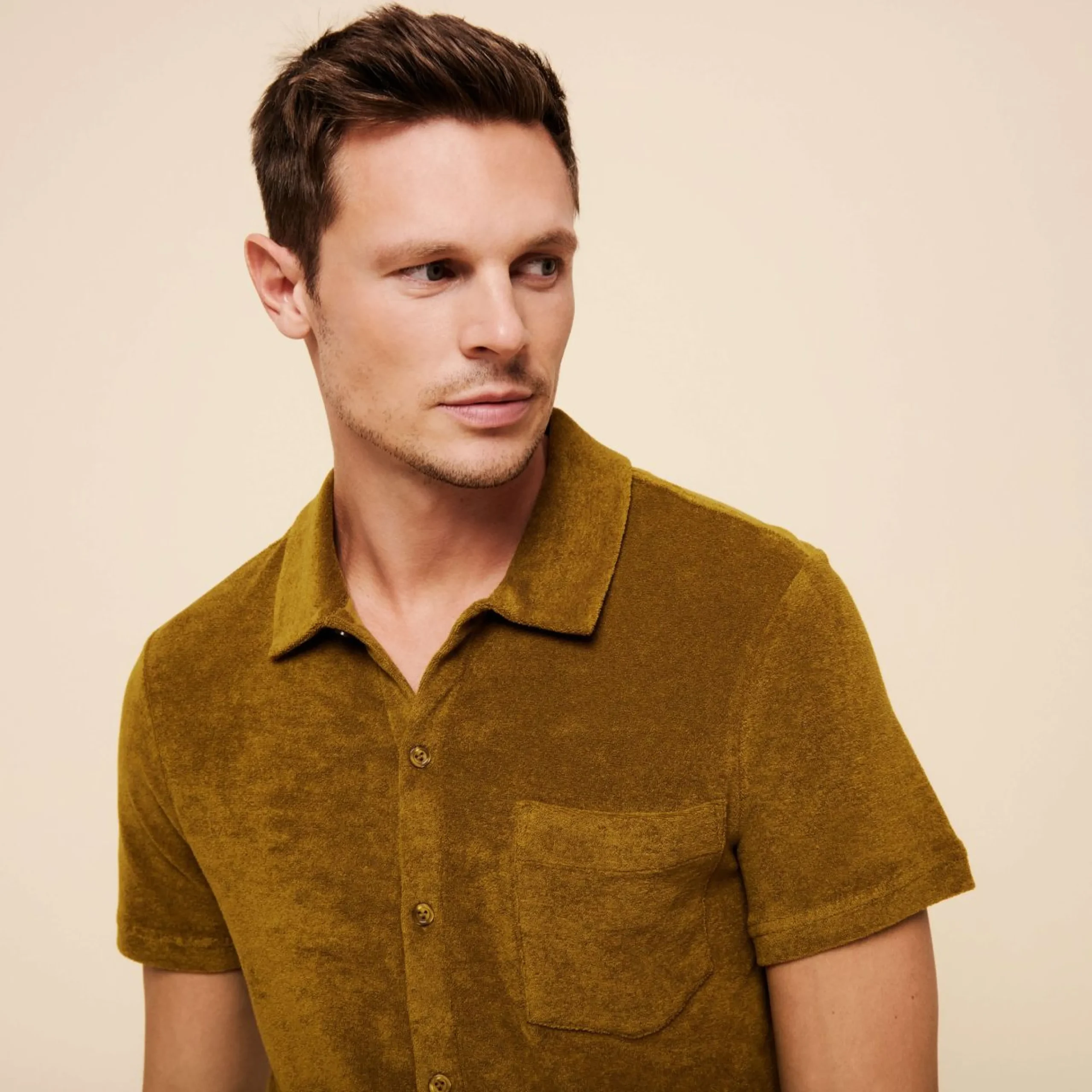 Homme Vilebrequin Loungewear^Chemise Bowling En Eponge Unisexe Unie