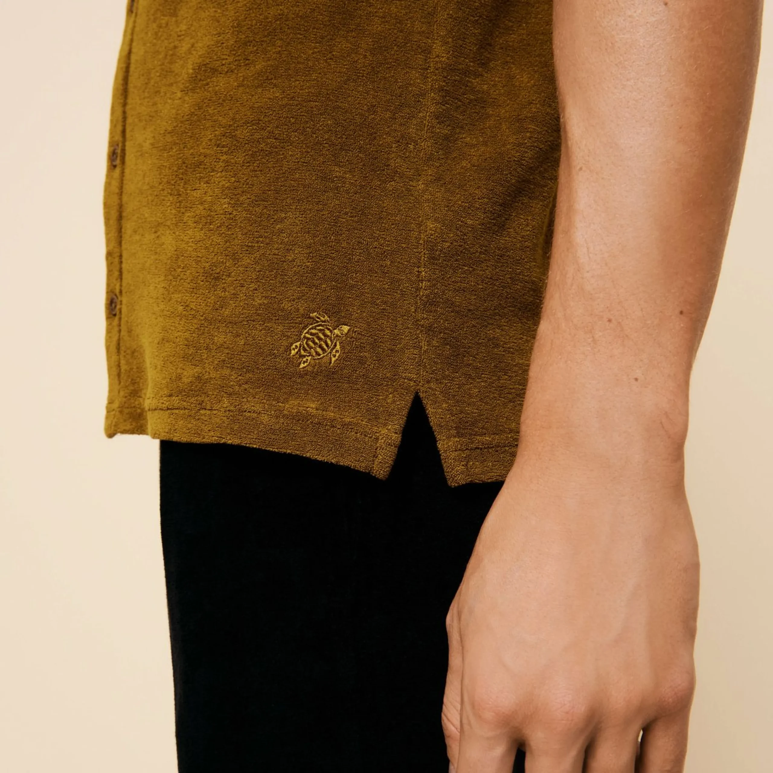 Homme Vilebrequin Loungewear^Chemise Bowling En Eponge Unisexe Unie