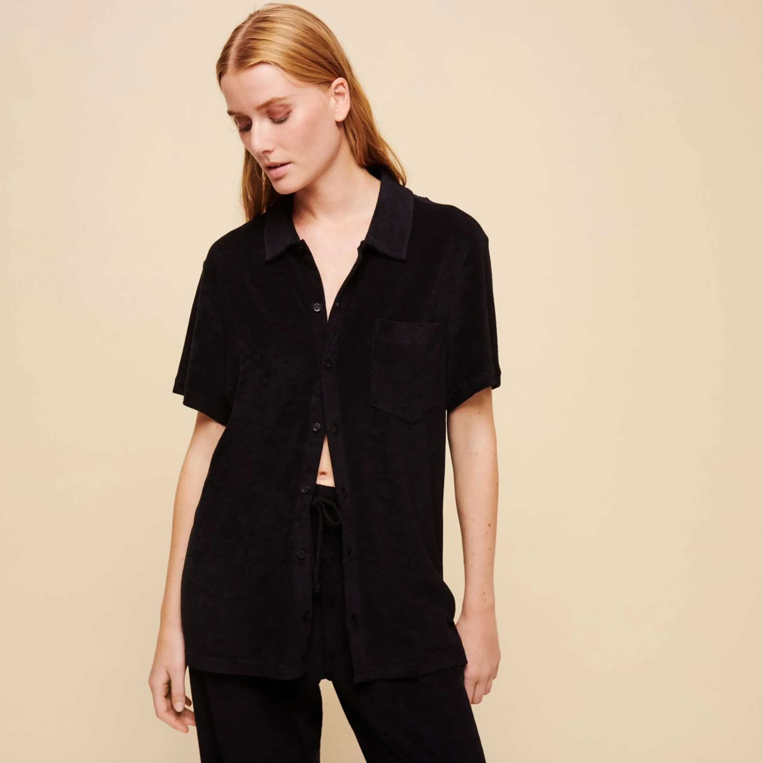 Homme Vilebrequin Loungewear^Chemise Bowling En Eponge Unisexe Unie