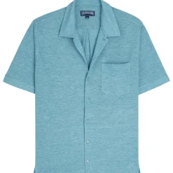 Femme Vilebrequin Chemises^Chemise Bowling En Jersey De Lin Unisexe Unie