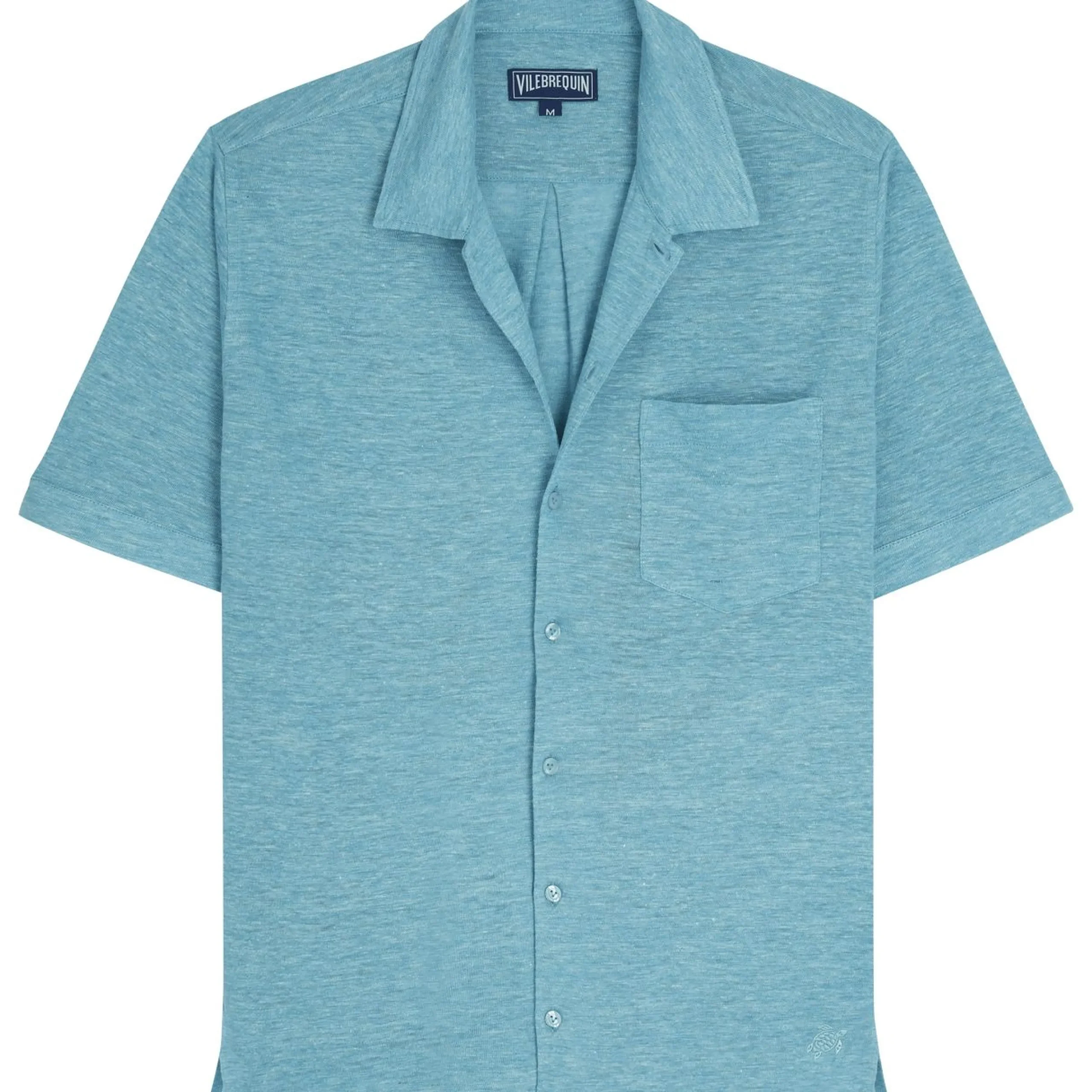 Femme Vilebrequin Chemises^Chemise Bowling En Jersey De Lin Unisexe Unie