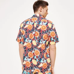 Homme Vilebrequin Chemises^Chemise Bowling En Lin Homme Presse Citron