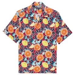 Homme Vilebrequin Chemises^Chemise Bowling En Lin Homme Presse Citron