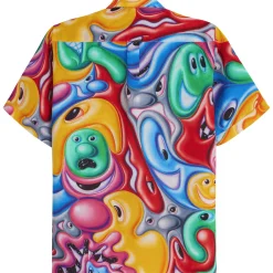 Homme Vilebrequin Chemises^Chemise Bowling En Lin Homme Faces In Places - X Kenny Scharf
