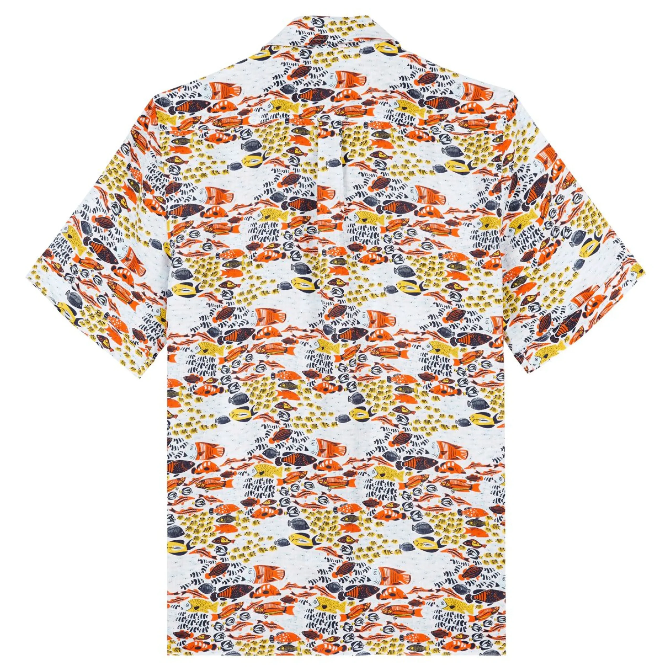 Homme Vilebrequin Chemises^Chemise Bowling En Lin Homme Fish Family